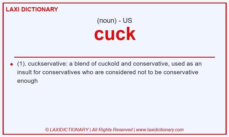 Definition cuck in American English