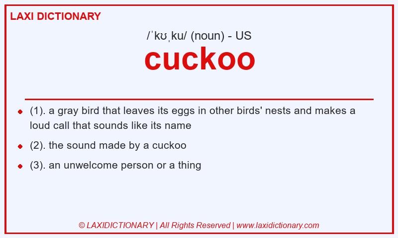 Definition cuckoo in American English