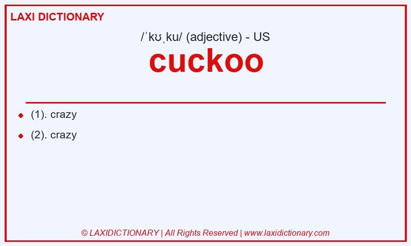Definition cuckoo in American English