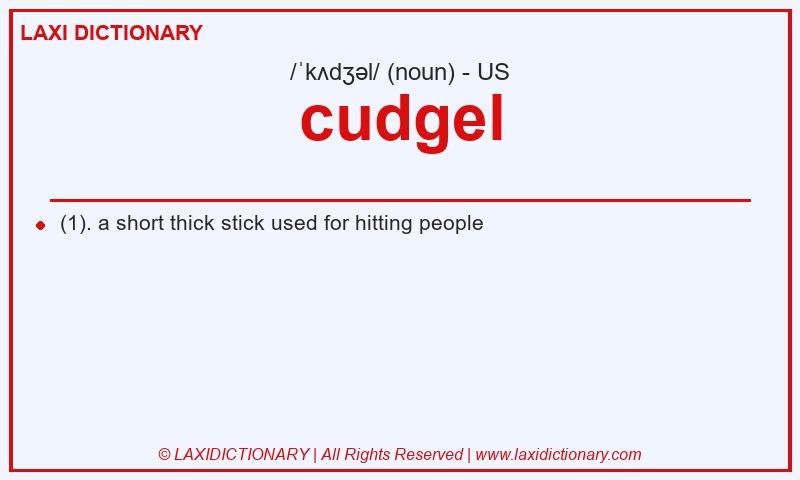 Definition cudgel in American English