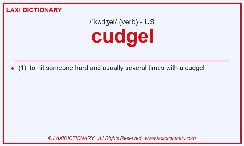 Definition cudgel in American English
