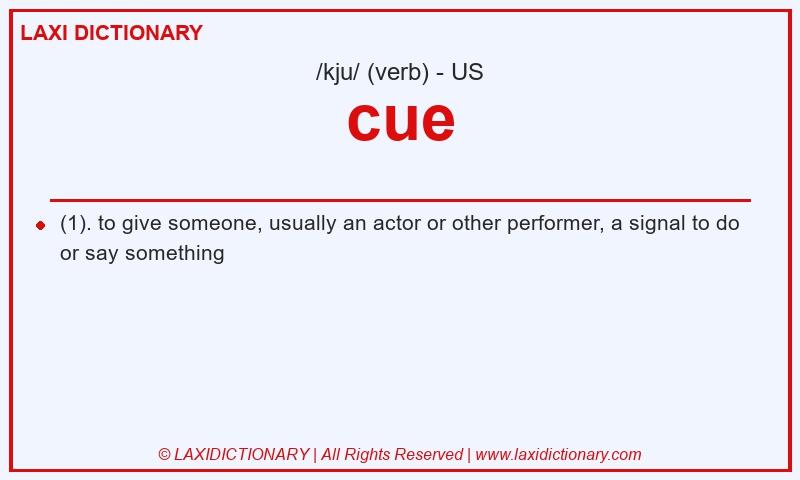 Definition cue in American English
