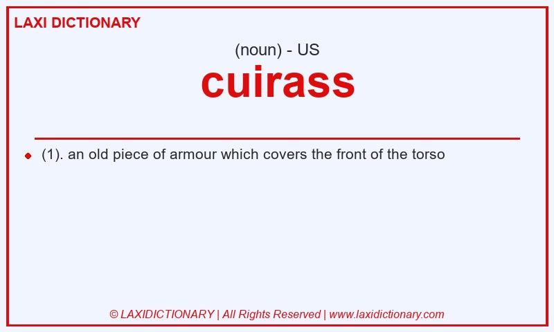 Definition cuirass in American English