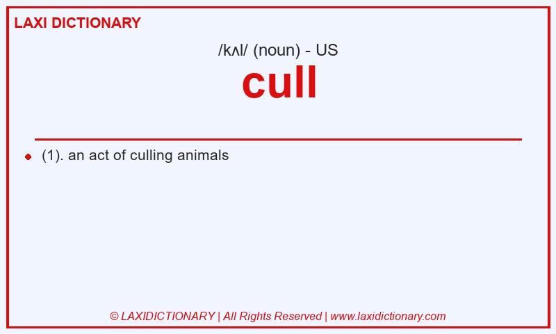 Definition cull in American English