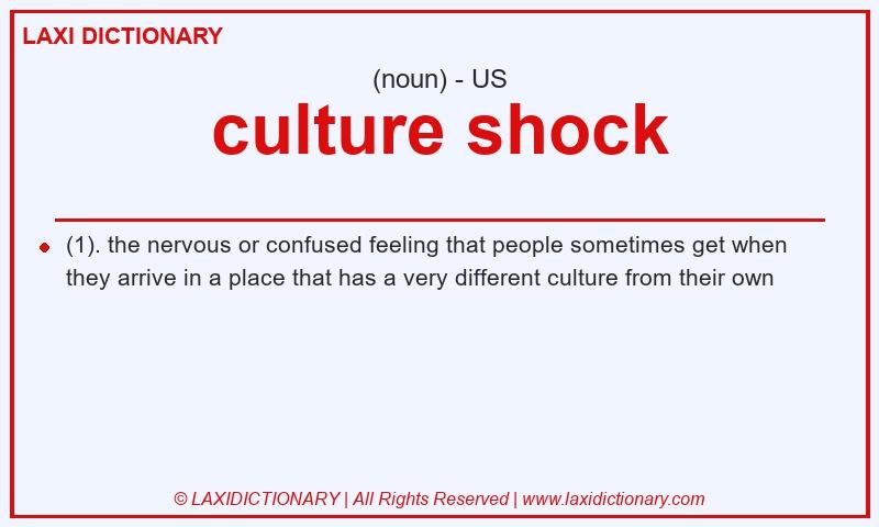Definition culture shock in American English