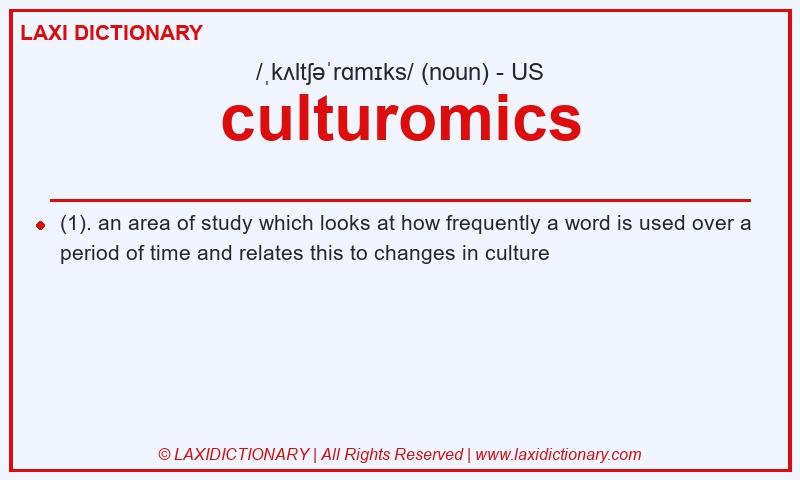 Definition culturomics in American English