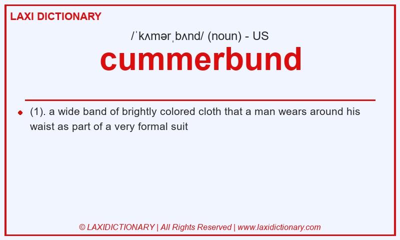 Definition cummerbund in American English