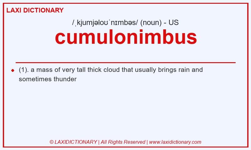 Definition cumulonimbus in American English