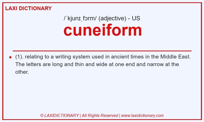 Definition cuneiform in American English