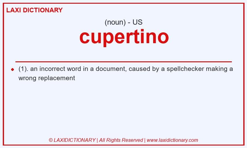 Definition cupertino in American English