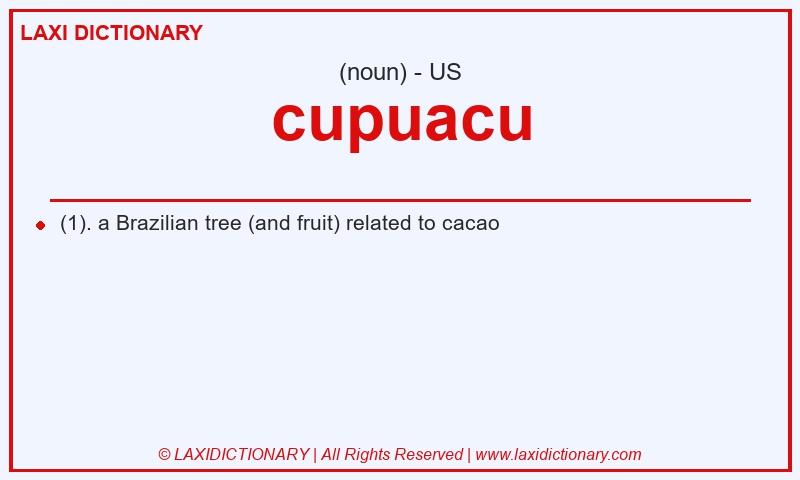 Definition cupuacu in American English