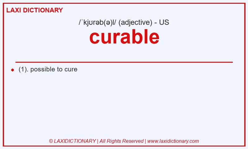 Definition curable in American English