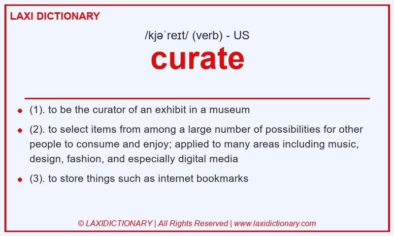 Definition curate in American English