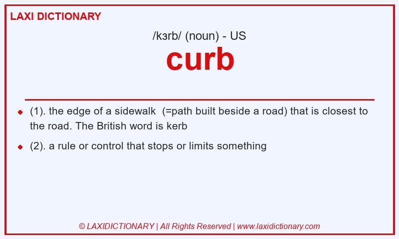 Definition curb in American English