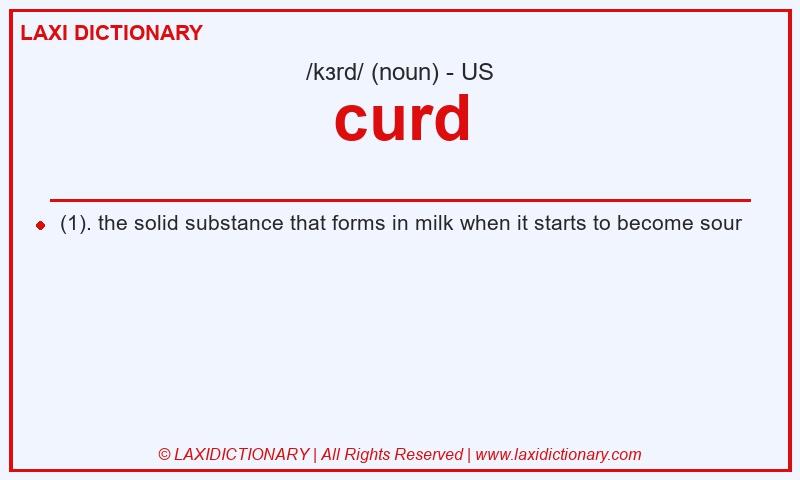 Definition curd in American English