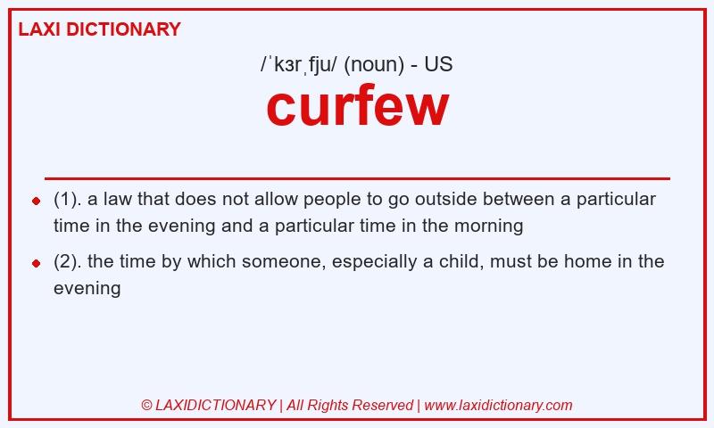 Definition curfew in American English
