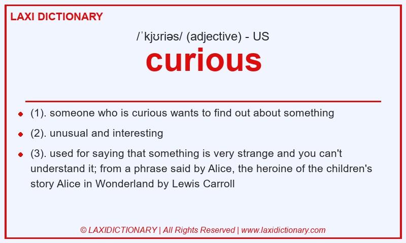 Definition curious in American English