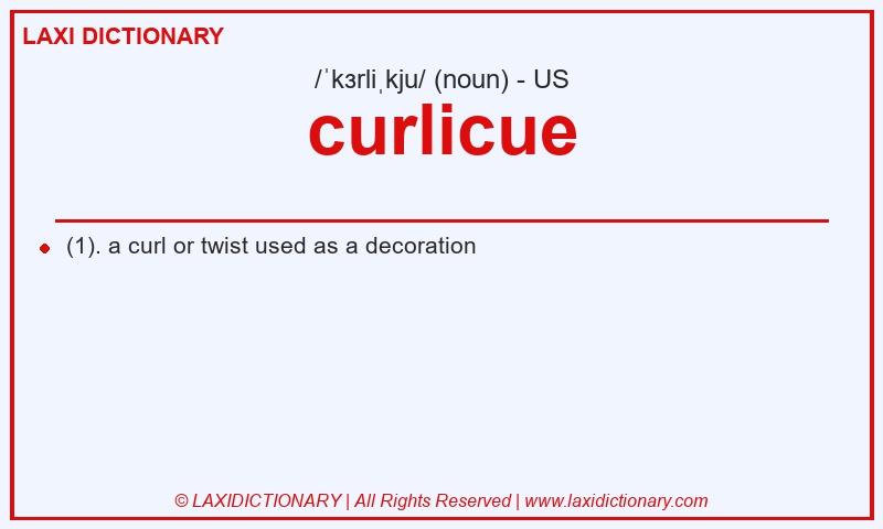Definition curlicue in American English