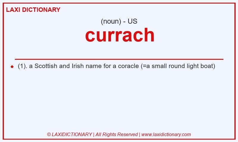 Definition currach in American English