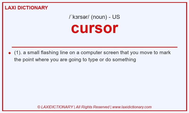 Definition cursor in American English