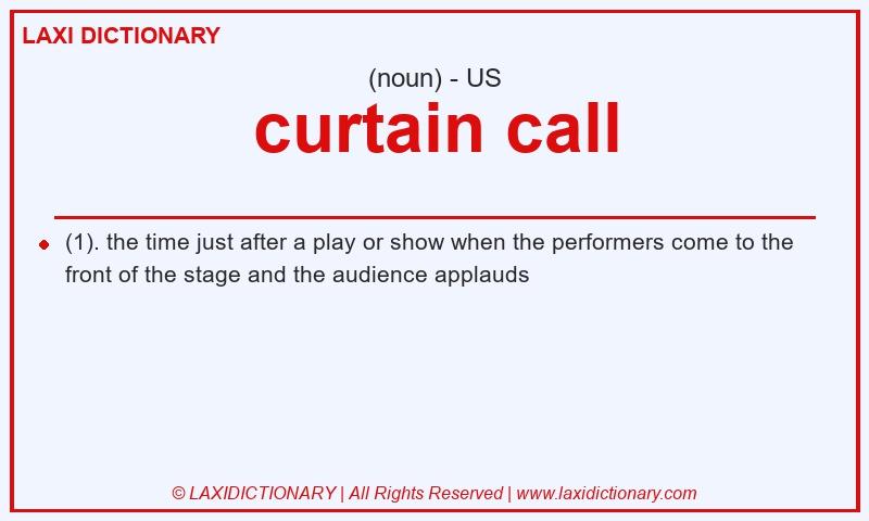 Definition curtain call in American English