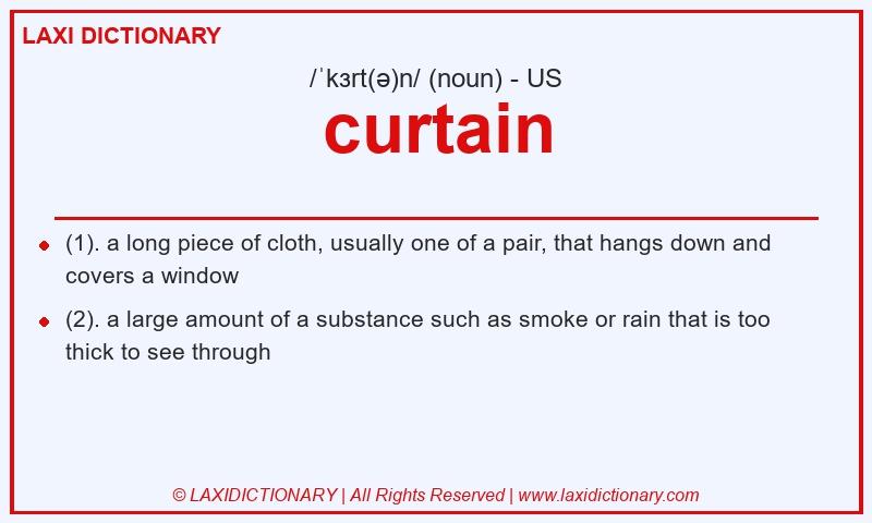 Definition curtain in American English