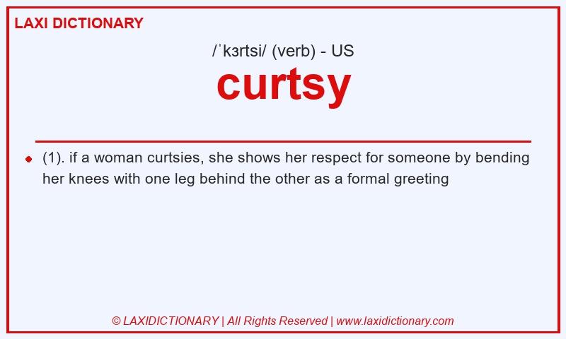 Definition curtsy in American English