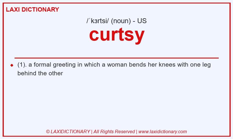 Definition curtsy in American English