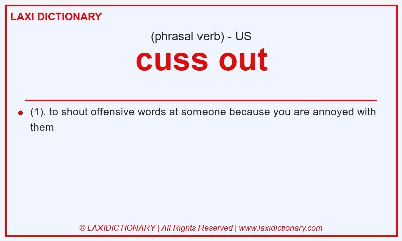 Definition cuss out in American English