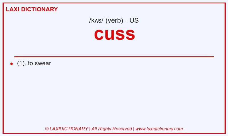 Definition cuss in American English