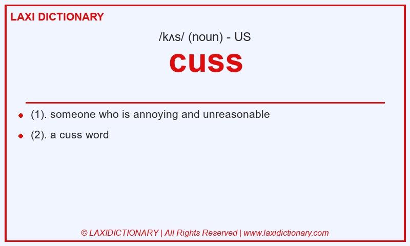 Definition cuss in American English