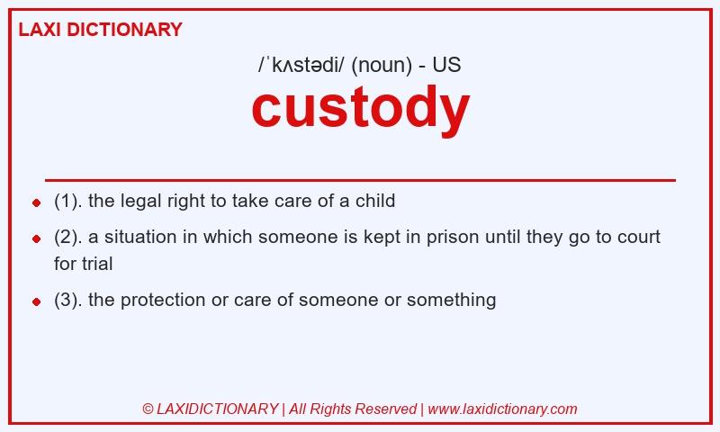 Definition custody in American English