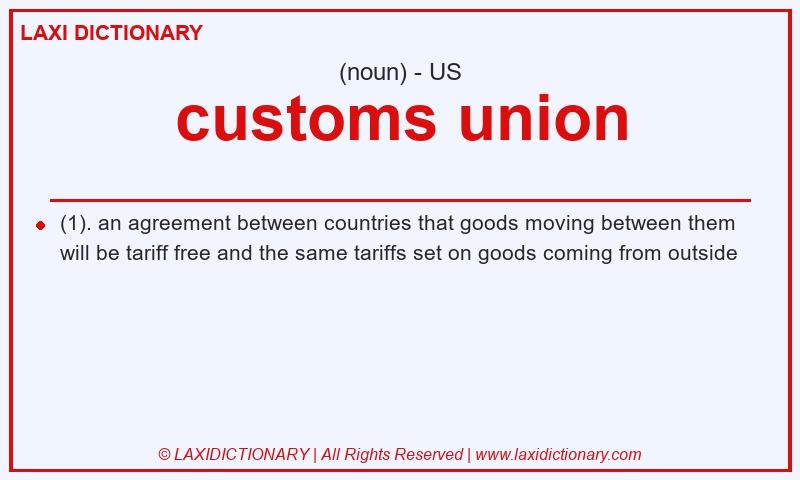 Definition customs union in American English