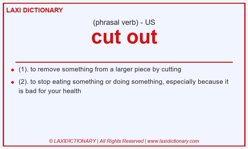 Definition cut out in American English