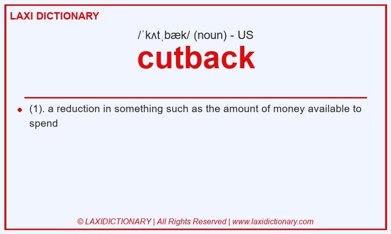 Definition cutback in American English
