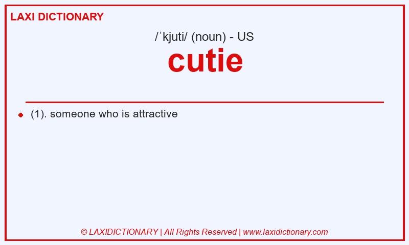 Definition cutie in American English