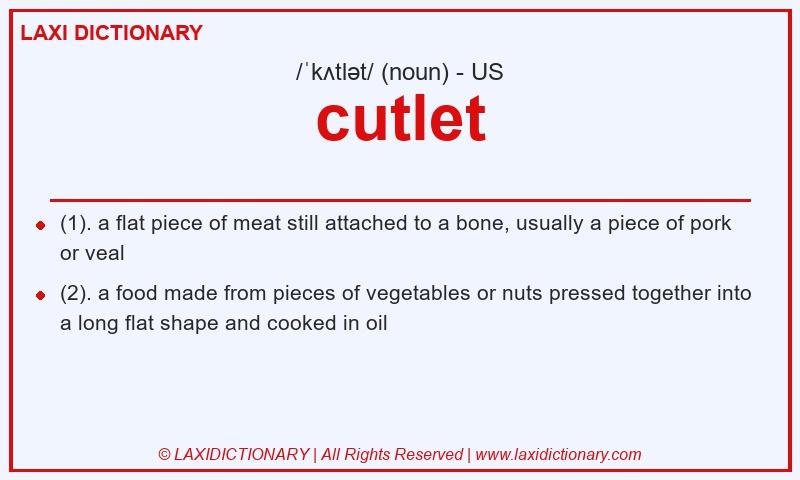 Definition cutlet in American English