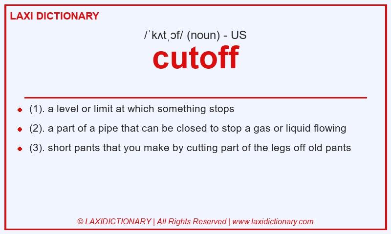 Definition cutoff in American English