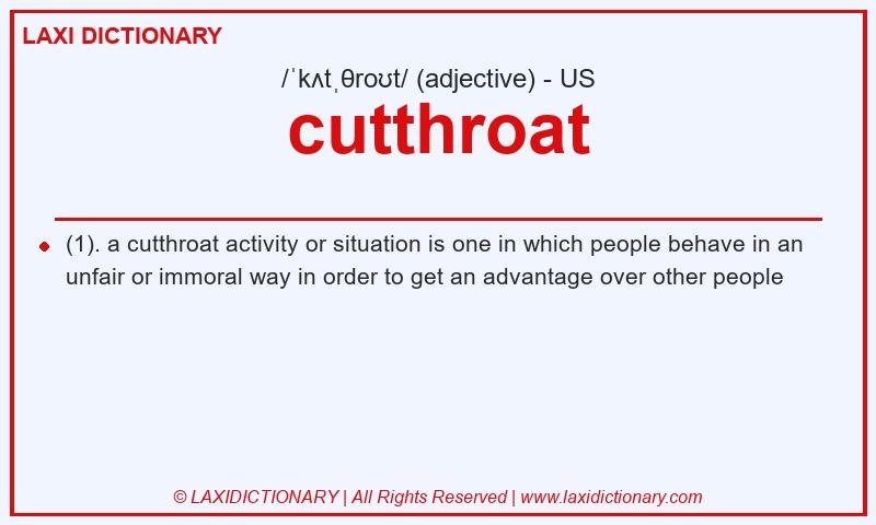 Definition cutthroat in American English