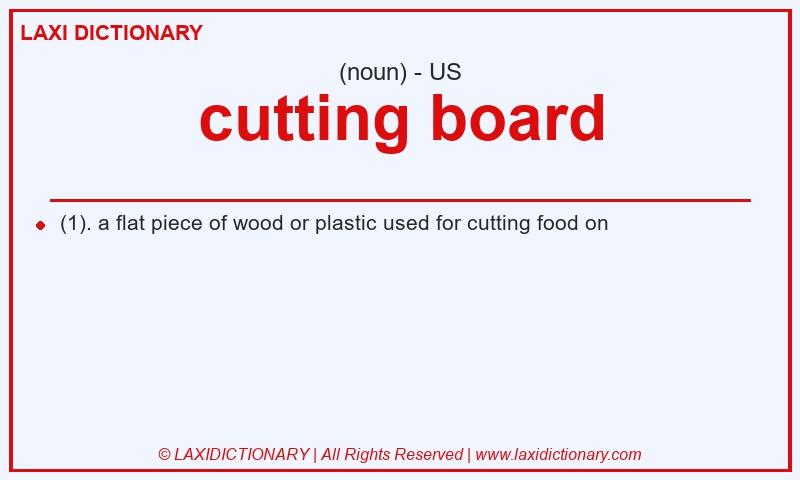 Definition cutting board in American English