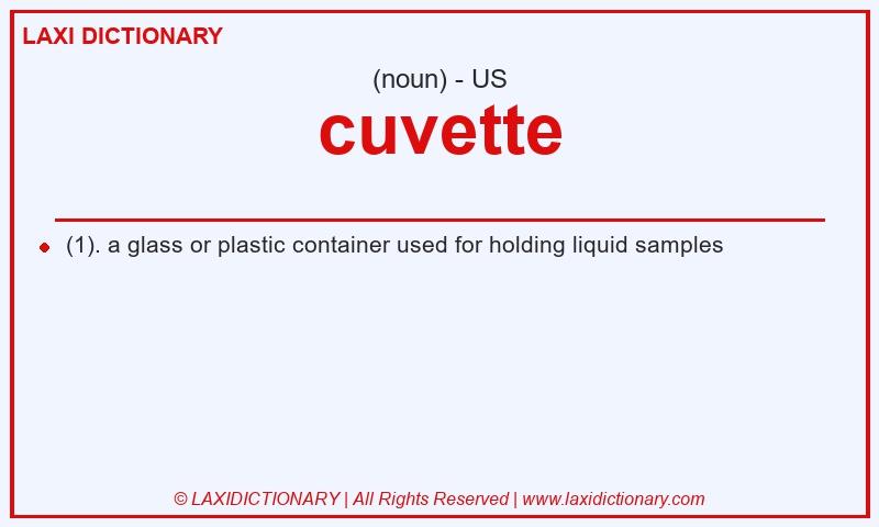 Definition cuvette in American English