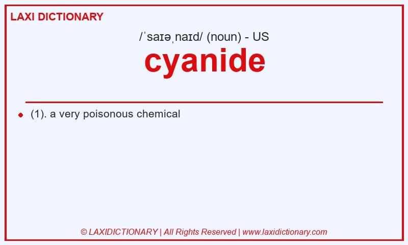 Definition cyanide in American English