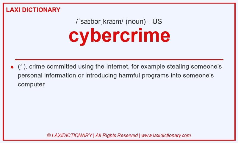 Definition cybercrime in American English