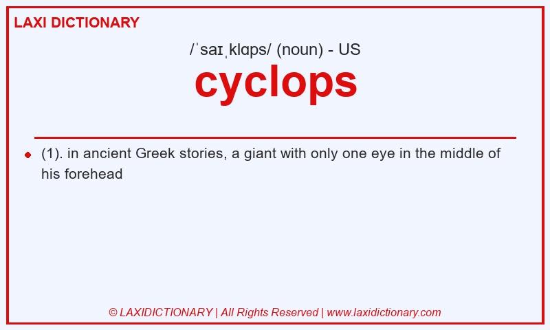 Definition cyclops in American English