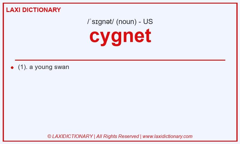 Definition cygnet in American English
