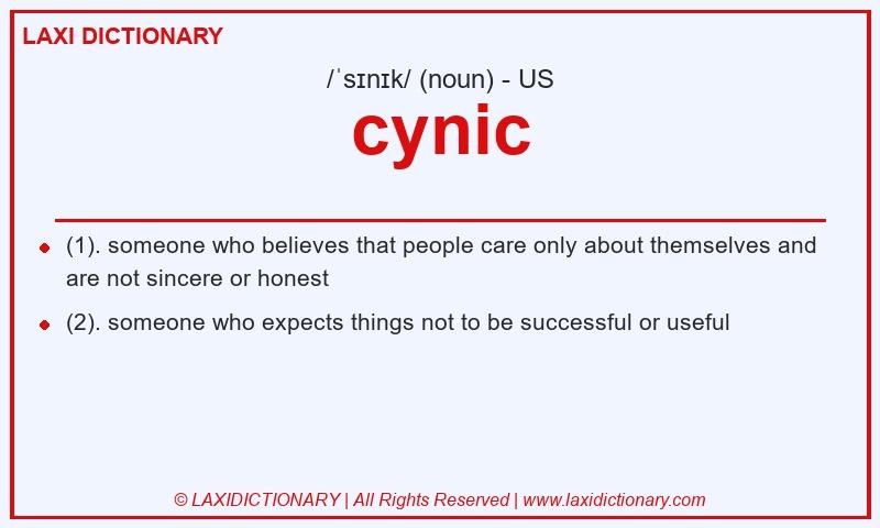 Definition cynic in American English