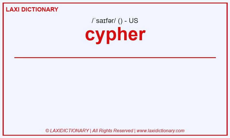 Definition cypher in American English