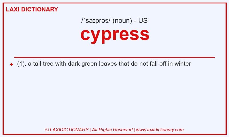 Definition cypress in American English