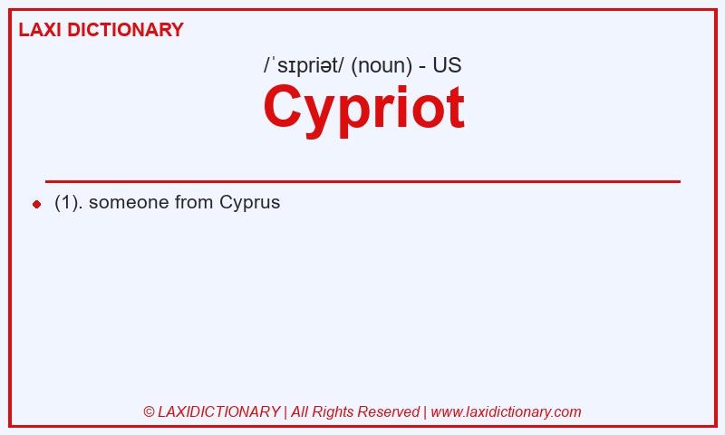 Definition Cypriot in American English