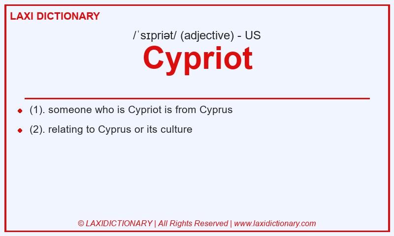 Definition Cypriot in American English